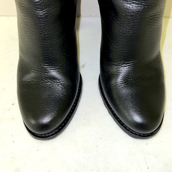 GUCCI BLACK LEATHER BOOTS WITH HALF-HORSEBIT DETAILS - Picture 4 of 8